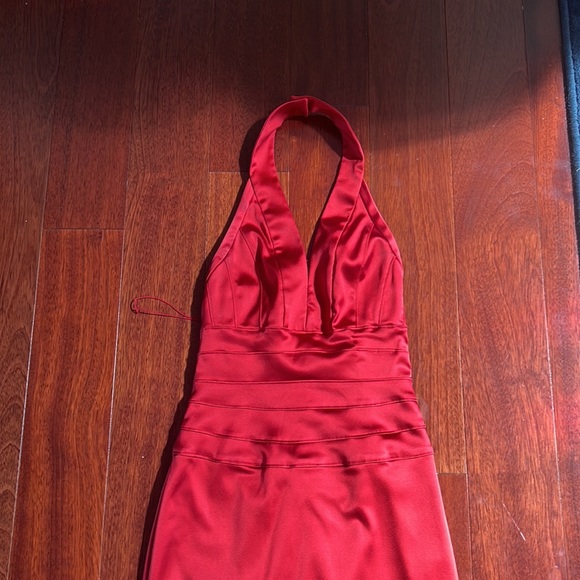 Red vintage style evening prom gown size 2 - Picture 2 of 9
